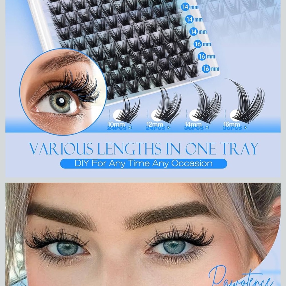 DIY Eyelash Extension Tray with Various Lengths